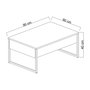 Hanah Home Luxe Mesa de Centro Blanco y Negro